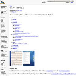 WikiWiki - LyX.Mac
