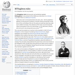 M'Naghten rules - Wikipedia