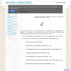 Maths et Didactique