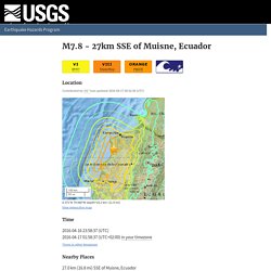 M7.8 - 27km SSE of Muisne, Ecuador