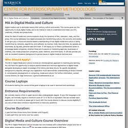 MA Digital Media and Culture