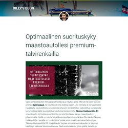 Optimaalinen suorituskyky maastoautollesi premium-talvirenkailla