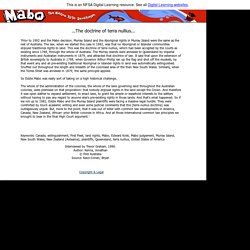 Mabo/...The doctrine of terra nullius...