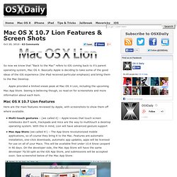 Mac OS X 10.7 Lion Features & Screen Shots