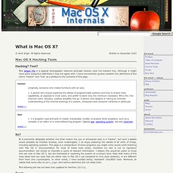 Mac OS X Hacking Tools