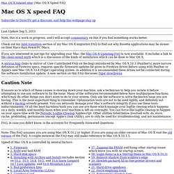 Mac OS X speed FAQ