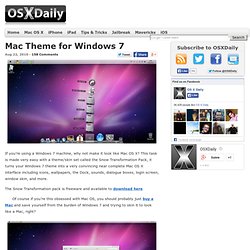Mac Theme for Windows 7