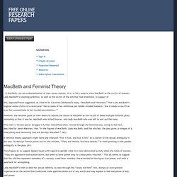 MacBeth and Feminist Theory