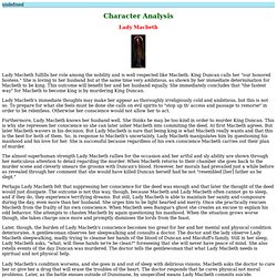 Macbeth character analysis essay