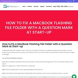 How to Fix MacBook Flashing File Folder with a Question Mark at Start-up