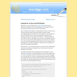 macdiggs.com » Blog Archive » Integration of Spry and PHP/MySQL