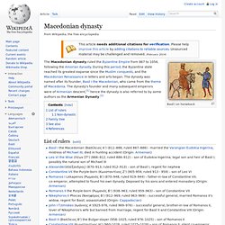 Macedonian dynasty