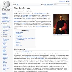 Machiavellianism