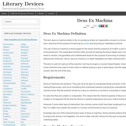 Deus Ex Machina - Examples and Definition