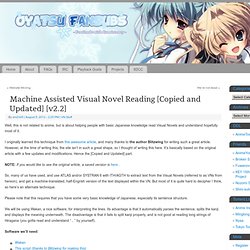 Machine Assisted Visual Novel Reading [Copied and Updated] [v2.1] » Oyatsu Fansubs