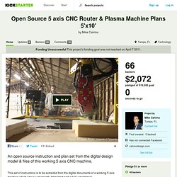 Open Source 5 axis CNC Router & Plasma Machine Plans 5'x10' by Mike Calvino