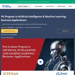 PGP AI and Machine Learning Online Certification Course by UT Austin