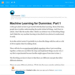 Machine Learning for Dummies: Part 1 – Chatbot’s Life