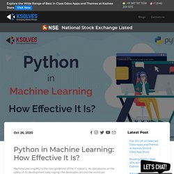 Why Python is the preferred language for Machine Learning