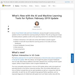 Nouvelles intéractions de Python avec Visual Studio Code et Azure