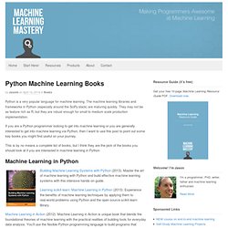Python Machine Learning Books
