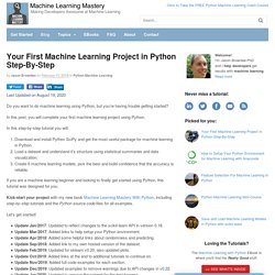Your First Machine Learning Project in Python Step-By-Step