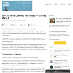 Best Machine Learning Resources for Getting Started