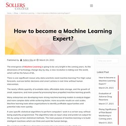 How to become a Machine Learning Expert? - Sollers College