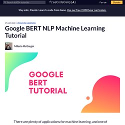 Google BERT NLP Machine Learning Tutorial