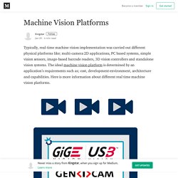 Machine Vision Platforms – Kingstar