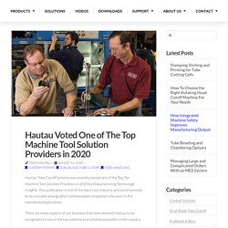 Hautau Voted One of The Top Machine Tool Solution Providers in 2020