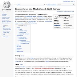 Campbeltown and Machrihanish Light Railway