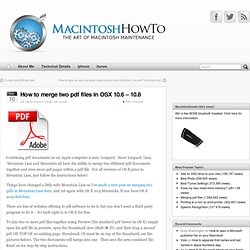 How to merge pdf files with preview in Leopard | Macintosh How To
