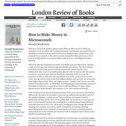 LRB · Donald MacKenzie · How to Make Money in Microseconds