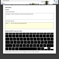 MacKeys: a tool to convert Apple Mac keys to their single-Unicode-character equivalents