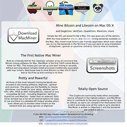 MacMiner, Bitcoin & Litecoin mining on Mac OS X