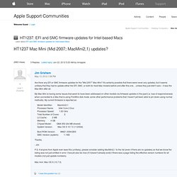 Mac Mini (Mid 2007; MacMini2,1) updates?