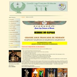 Grande Loge Française de Misraïm - GLFM - La franc-maçonnerie Egyptienne diff...