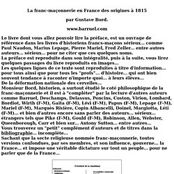 La franc-maçonnerie en France des origines à 1815 par Gustave Bo