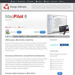 MacPilot - Enable Hidden Features and Optimize Your System