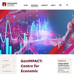 Macquarie University - GenIMPACT: Centre for Economic Impacts of Genomic Medicine
