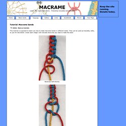 Macrame - friendship-bracelets.net/macrame