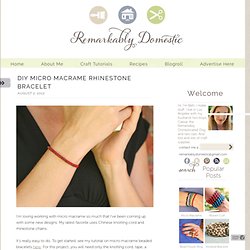 DIY Micro Macrame Rhinestone Bracelet