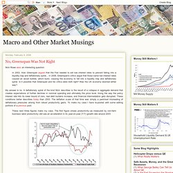 No, Greenspan Was Not Right