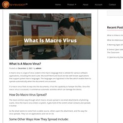 What Is A Macro Virus? - Sysvoot Antivirus Pro