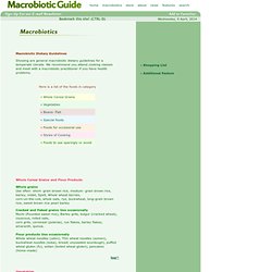 Macrobiotic Dietary Guidelines - What is the Macrobiotic Diet