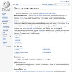 Macrocosm and microcosm