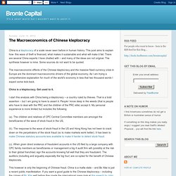 The Macroeconomics of Chinese kleptocracy