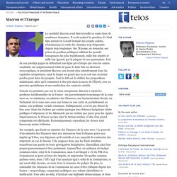 Macron et l’Europe - Telos