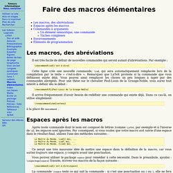 Macros élémentaires